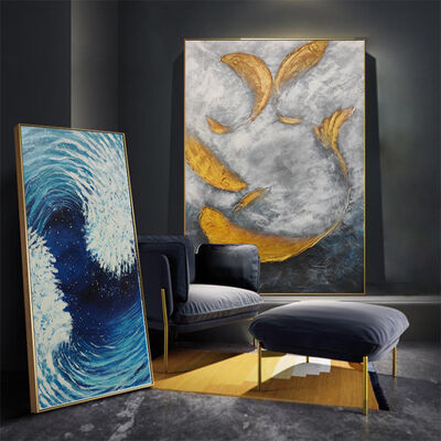 100% Hand Painted Modern Abstract Oil Painting Customized Size Canvas Wall Art for Luxury Home Decor