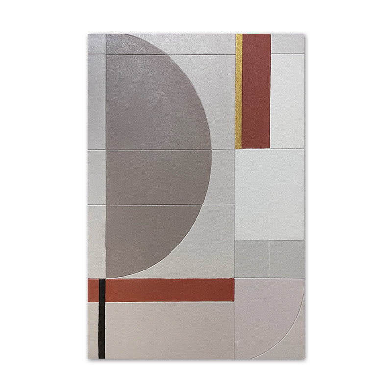 Hand Painted Colorful Textured Artwork Modern Geometric Oil Painting of Animal for Home Decoration Wall Hanging