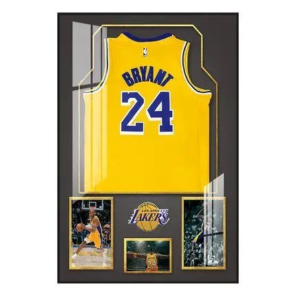 Aluminum Alloy Crystal Porcelain Painting Oil Painting Wall Art With HD NBA Star's Clothes