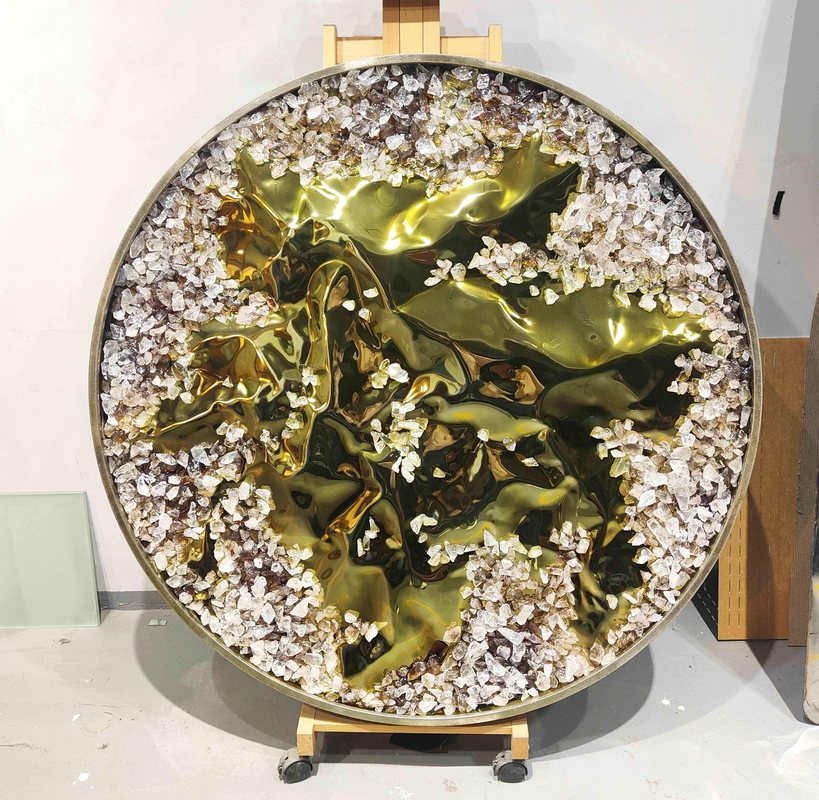 Modern Mixed Media Painting on Canvas Wall Art